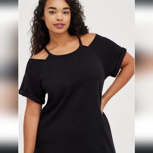 Fleece Cold-shoulder Dress